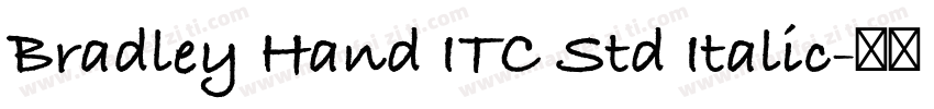 Bradley Hand ITC Std Italic字体转换
